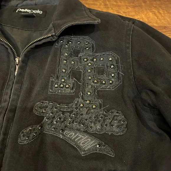 Vintage Pelle Pelle Black Women’s Coat Indianapolis Tribute Edition Size XS - Picture 3 of 10